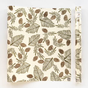 wrapping paper pine cones