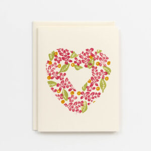 One-of-a-kind block printed valentine cards by Molly Thompson at Pretty Flours