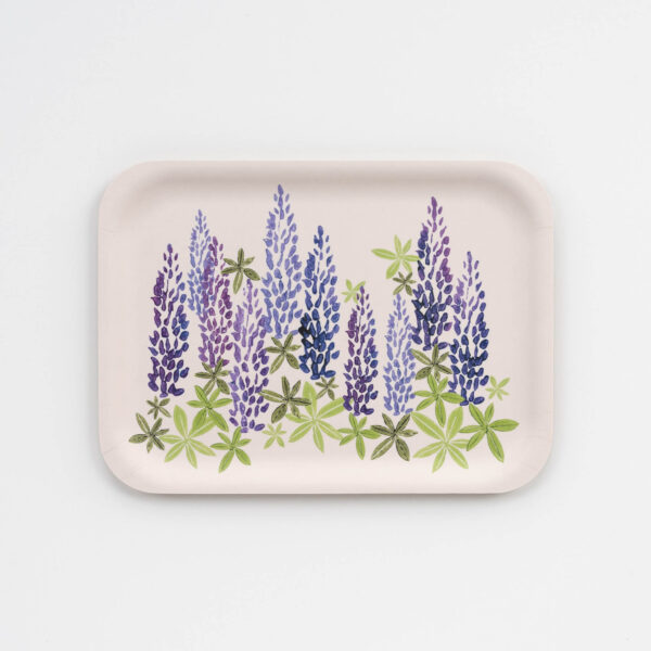 Lupine printed by Molly Thompson of Pretty Flours on Birchwood Serving Trays